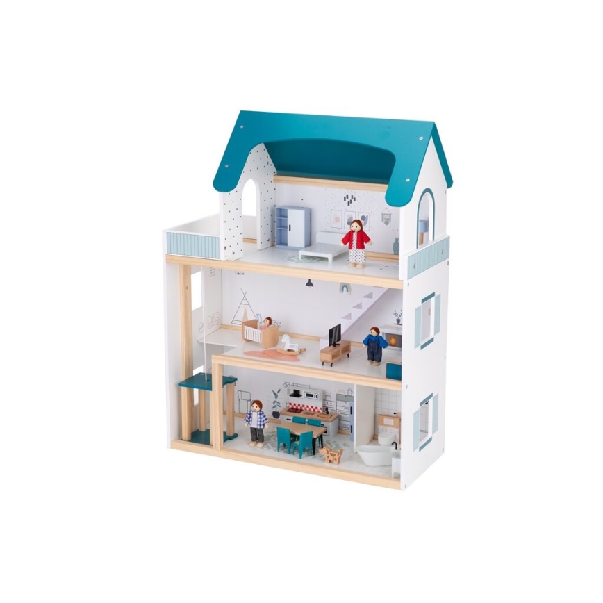 2Kids Toys - Drevený domček pre bábiky Barbora