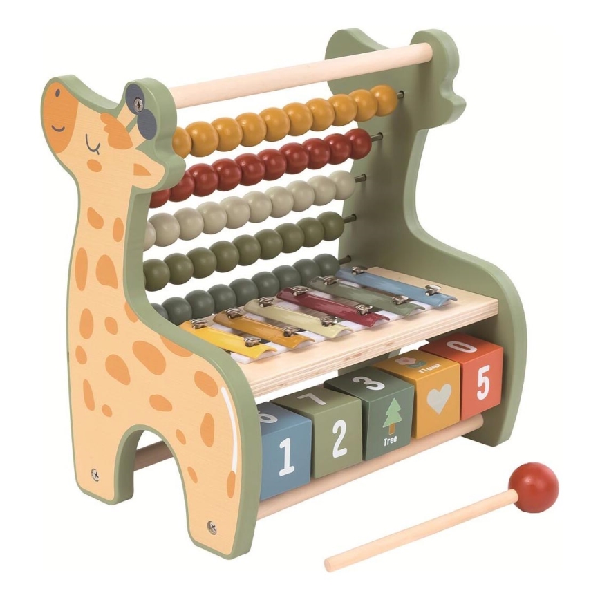 2Kids Toys - Drevený multifunkčný počítadlo Žirafa