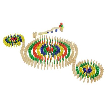 2Kids Toys - Farebné drevené domino 800 ks