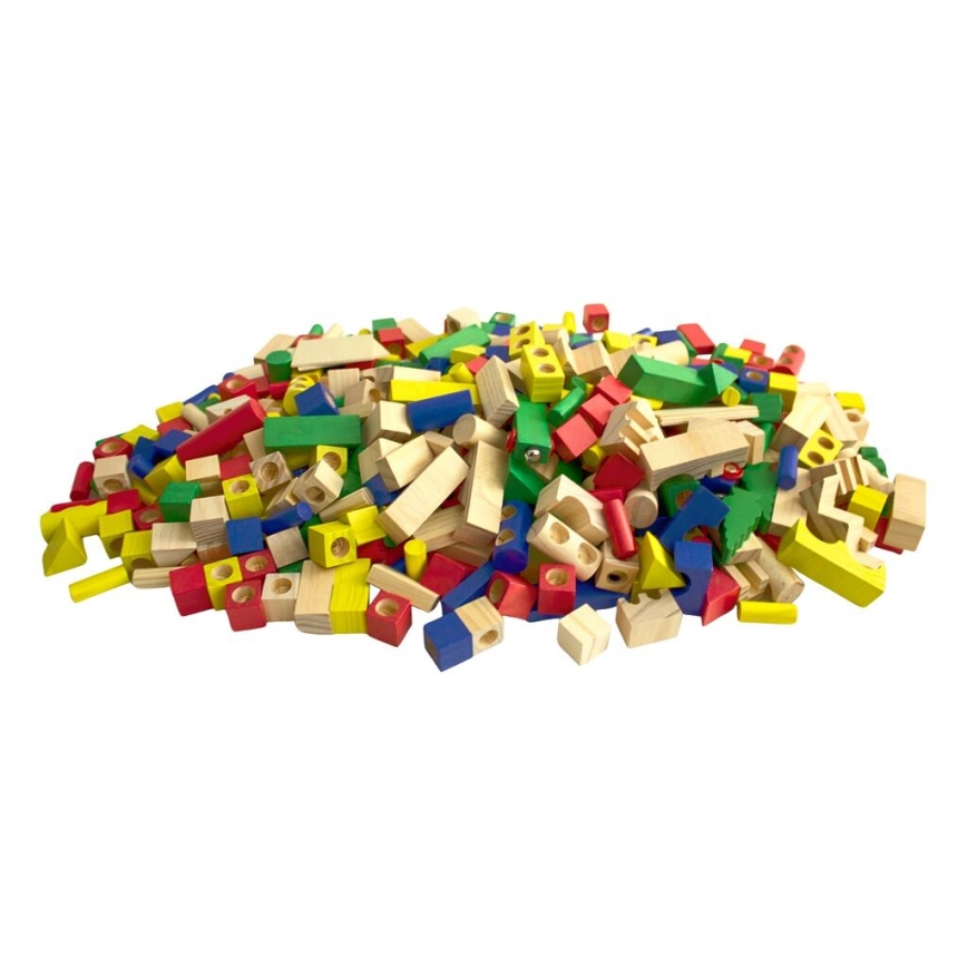 2Kids Toys - Farebné drevené kocky 500 ks