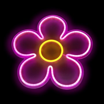 2Kids Toys - LED Neónová nástenná dekorácia LED/5W/USB kvet