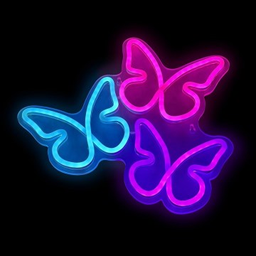 2Kids Toys - LED Neónová nástenná dekorácia LED/5W/USB motýle