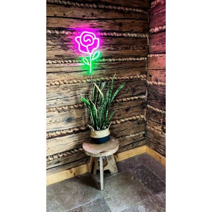 2Kids Toys - LED Neónová nástenná dekorácia LED/5W/USB ruža