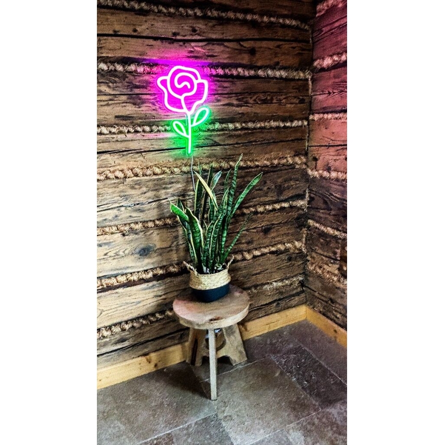 2Kids Toys - LED Neónová nástenná dekorácia LED/5W/USB ruža