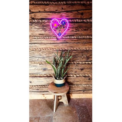 2Kids Toys - LED Neónová nástenná dekorácia LED/5W/USB srdce