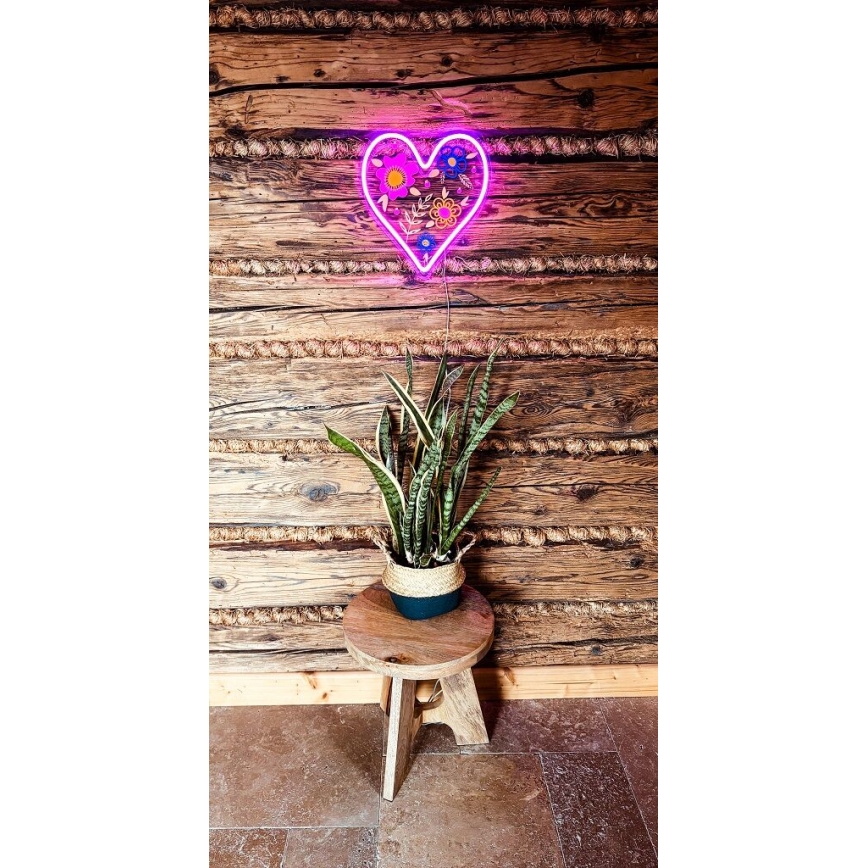 2Kids Toys - LED Neónová nástenná dekorácia LED/5W/USB srdce