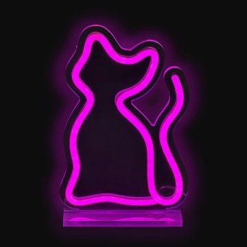 2Kids Toys - LED Neónova stolná dekorácia LED/5W/USB mačka