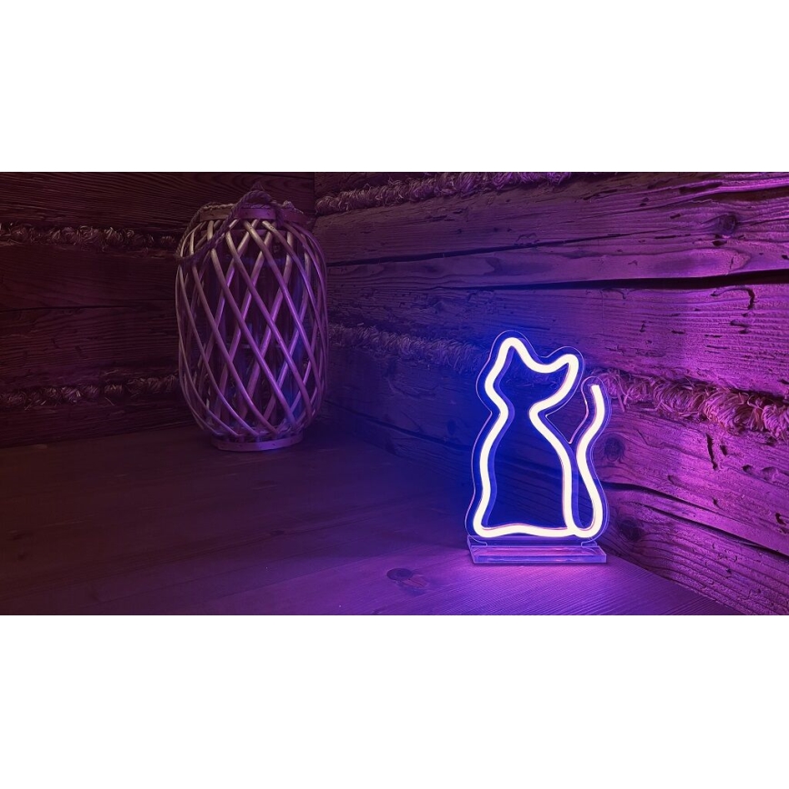 2Kids Toys - LED Neónova stolná dekorácia LED/5W/USB mačka