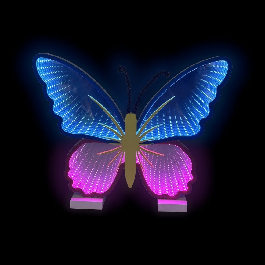 2Kids Toys - LED Neónova stolná dekorácia LED/5W/USB motýľ
