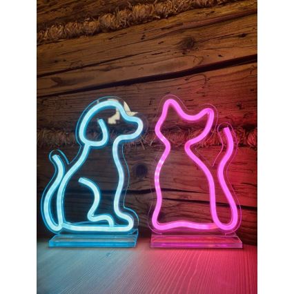 2Kids Toys - LED Neónová stolná dekorácia LED/5W/USB pes