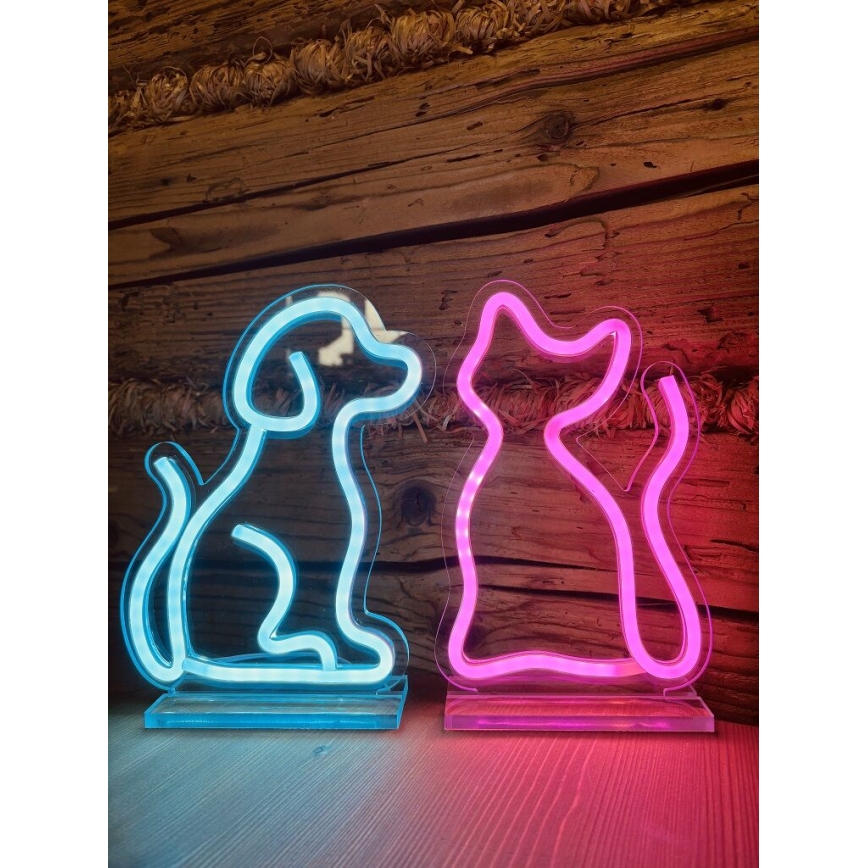 2Kids Toys - LED Neónová stolná dekorácia LED/5W/USB pes
