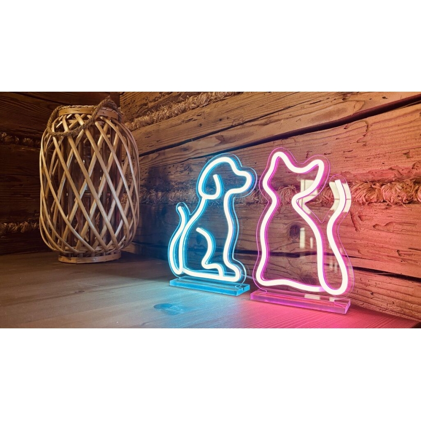 2Kids Toys - LED Neónová stolná dekorácia LED/5W/USB pes