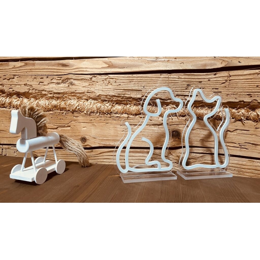 2Kids Toys - LED Neónová stolná dekorácia LED/5W/USB pes