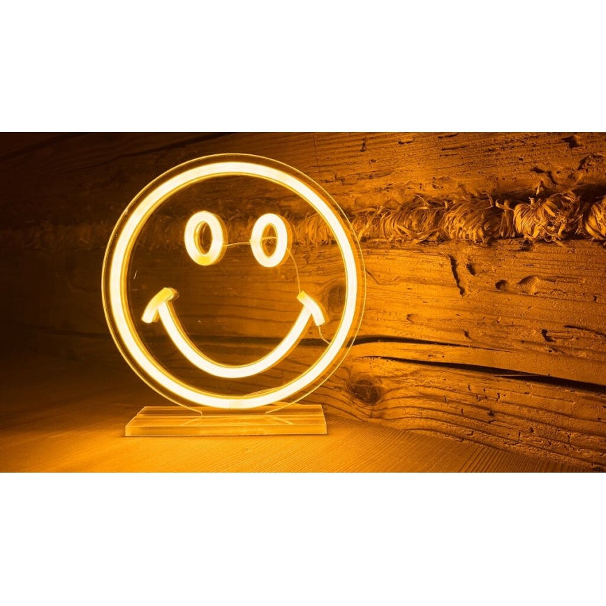 2Kids Toys - LED Neónova stolná dekorácia LED/5W/USB smajlík