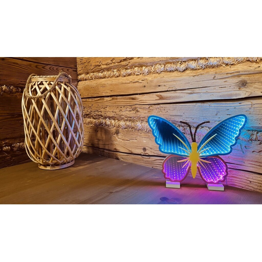 2Kids Toys - LED neónová stolová dekorácia LED/5W/USB motýľ