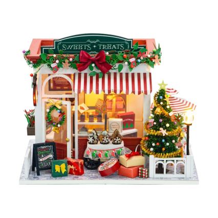 2Kids Toys - Miniatúra domčeka Vianočná cukráreň 2xAAA