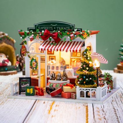 2Kids Toys - Miniatúra domčeka Vianočné cukráreň 2xAAA
