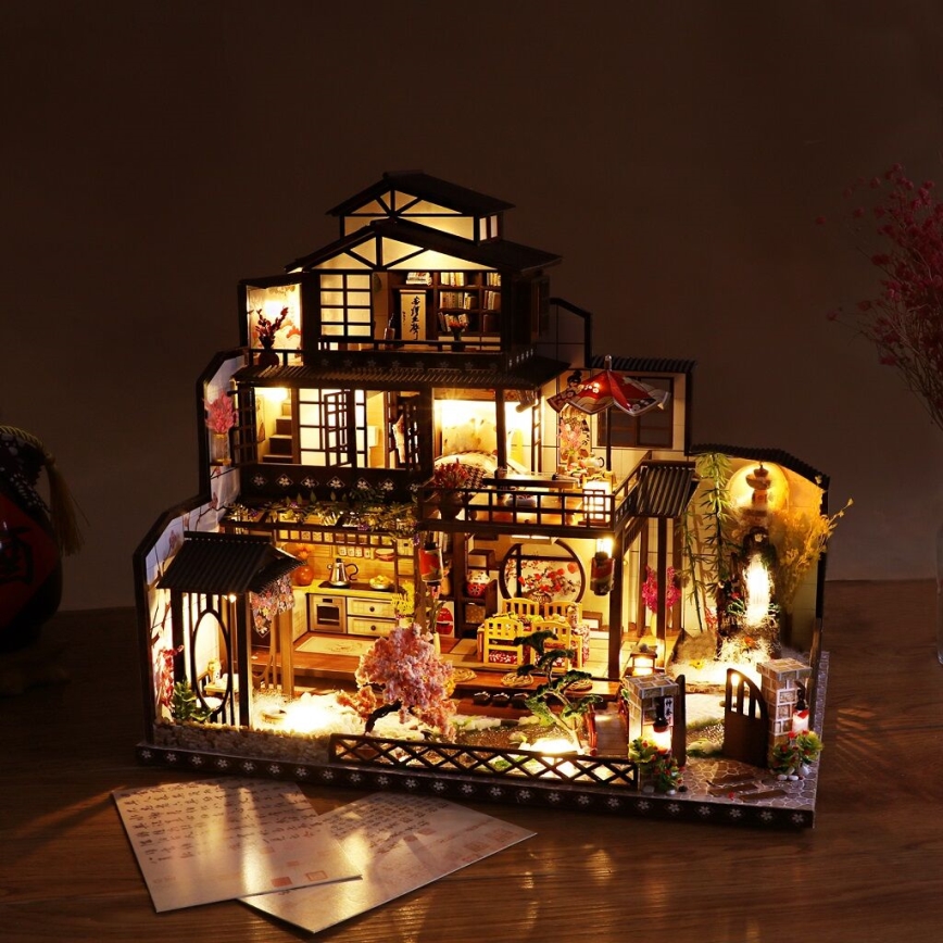 2Kids Toys - Miniatúra domčeka Honosná sakurová vila 2xAAA