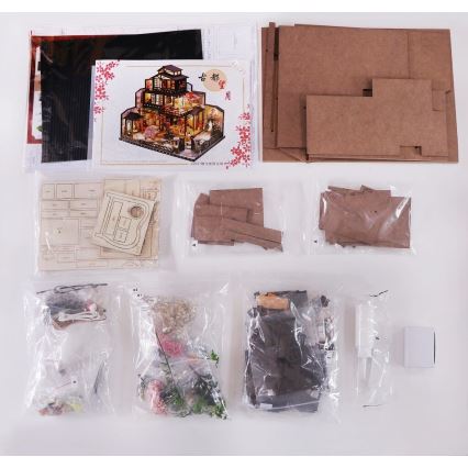 2Kids Toys - Miniatúra domčeka Honosná sakurová vila 2xAAA