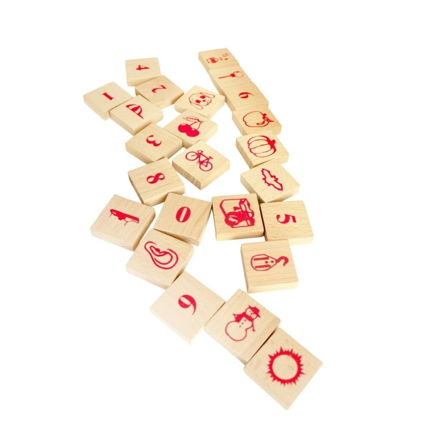 2Kids Toys - Prírodné drevené kocky, 220 ks