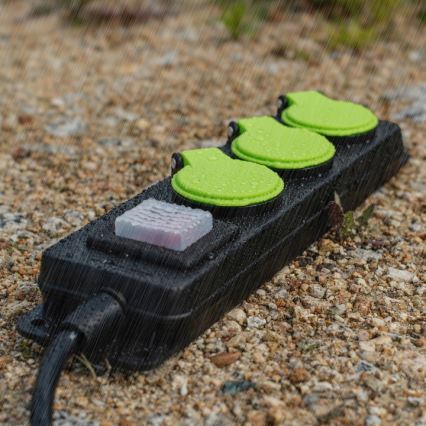 3-zásuvkový predlžovací kábel s vypínačom, 20 m, IP44