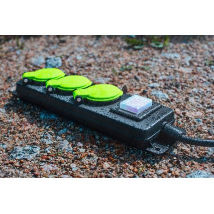 3-zásuvkový predlžovací kábel s vypínačom, 20 m, IP44