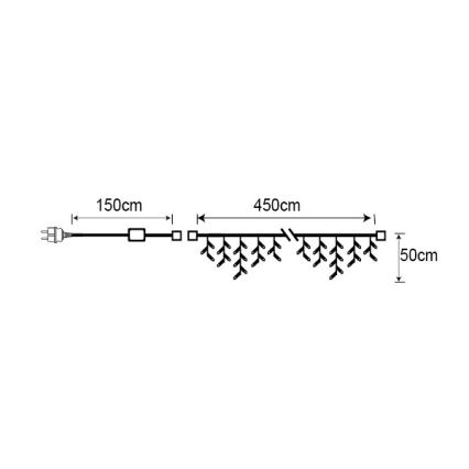 30175 - Vianočný svetelný záves LED/10,5W/230V