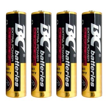 4 ks Alkalická batéria EXTRA POWER AAA 1,5V 4 ks Alkalická batéria EXTRA POWER AAA 1,5V