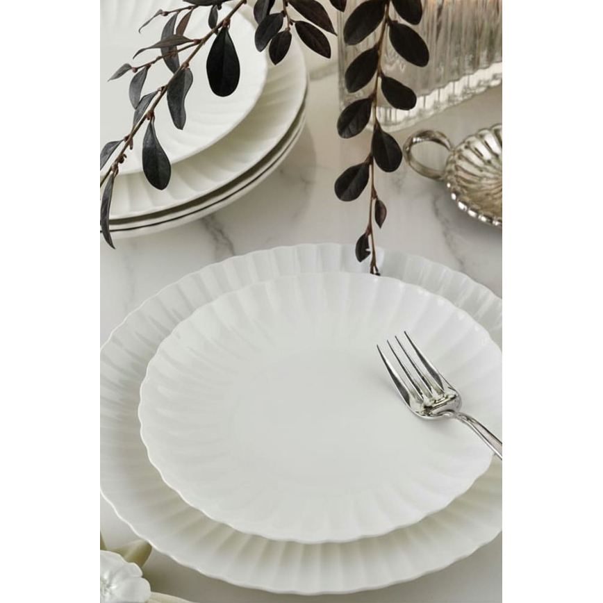 52-dielna jedálenská súprava, biela, porcelán