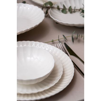 52-dielna jedálenská súprava, biela, porcelán