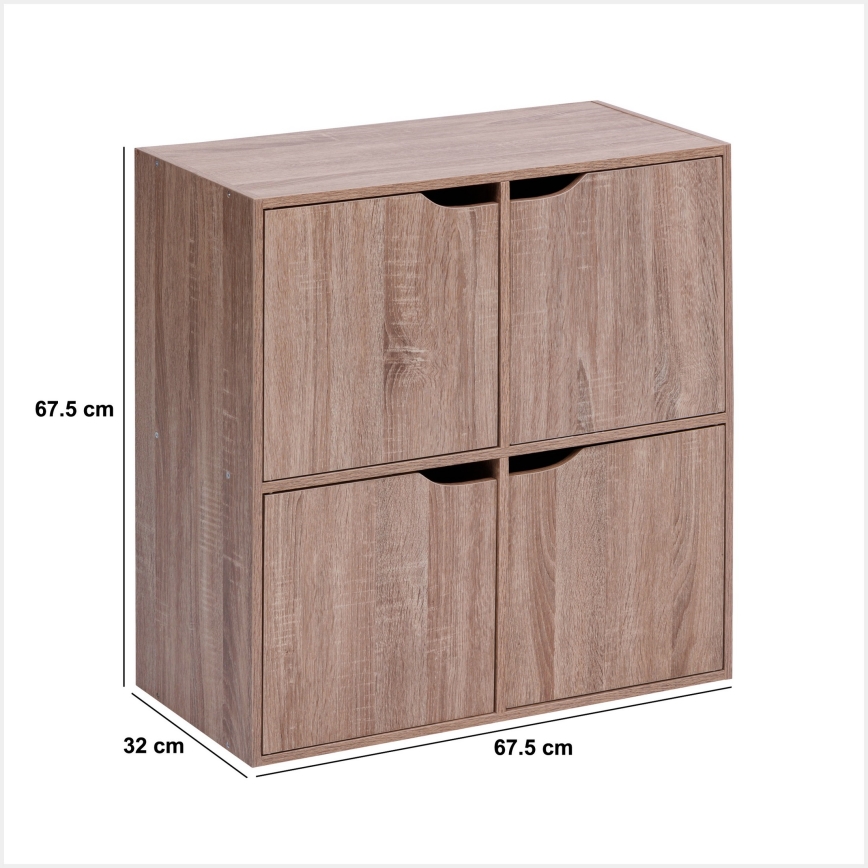 5five - Komoda TIDY 68x68x32 cm hnedá