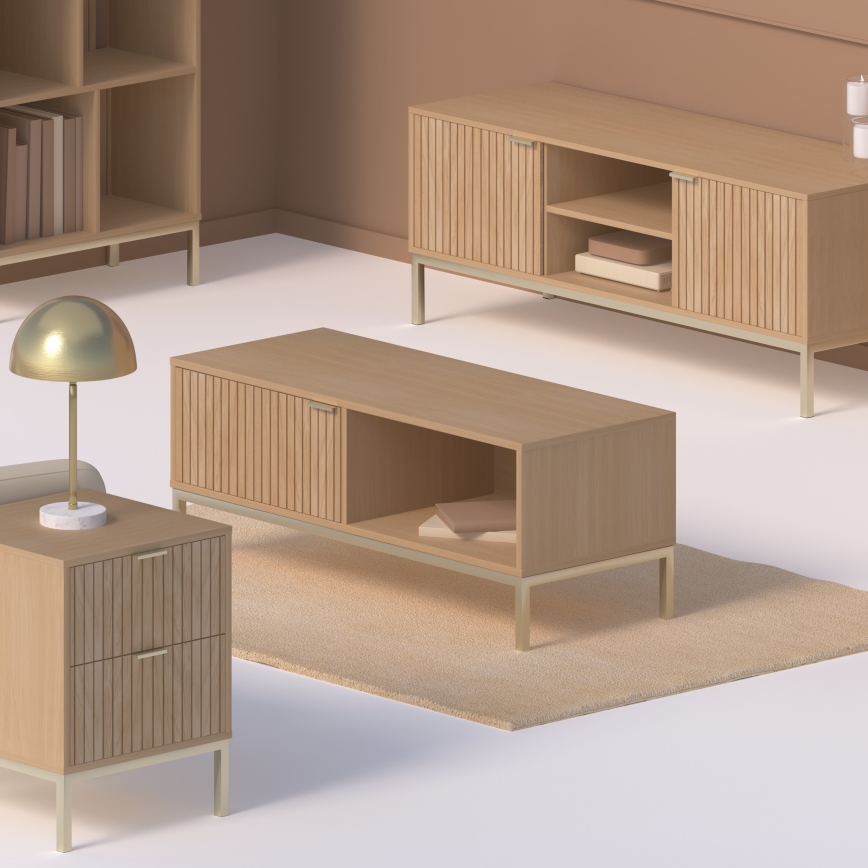 5five - Konferenčný stolík ESEN 100x40 cm hnedý