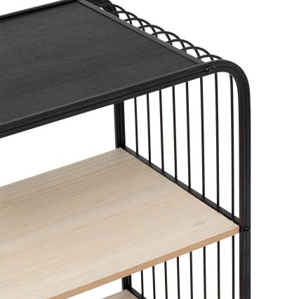 5five - Servírovací stolík/mobilná polica COLGE 74x43 cm čierna/béžová
