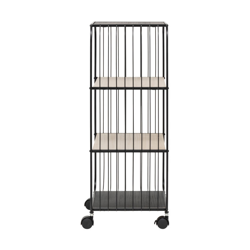 5five - Servírovací stolík/mobilná polica COLGE 74x43 cm čierna/béžová