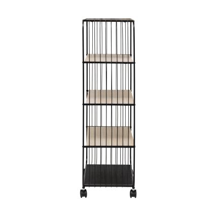 5five - Servírovací stolík/mobilná polica COLGE 97x55 cm čierna/béžová