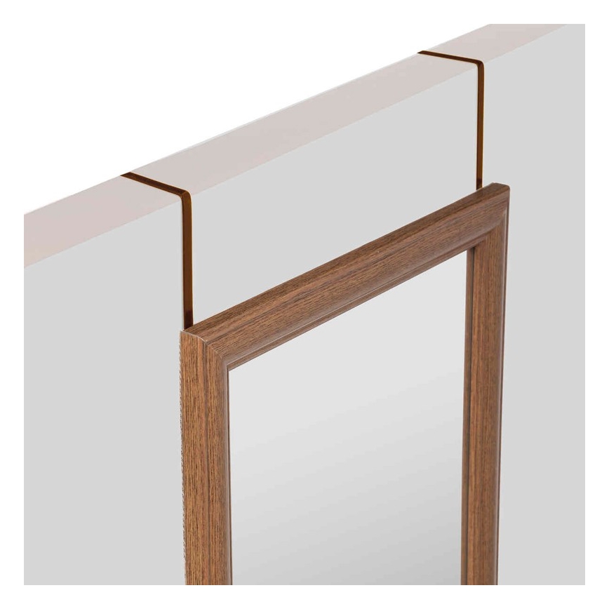 5five - Závesné zrkadlo na dvere MATCHING 125x35 cm hnedá