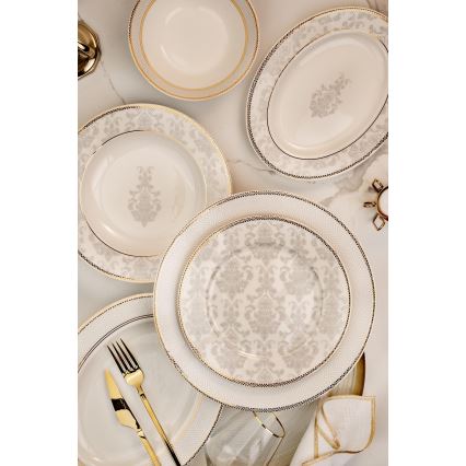 68-dielna jedálenská súprava v pestrofarebnom prevedení z kostného porcelánu