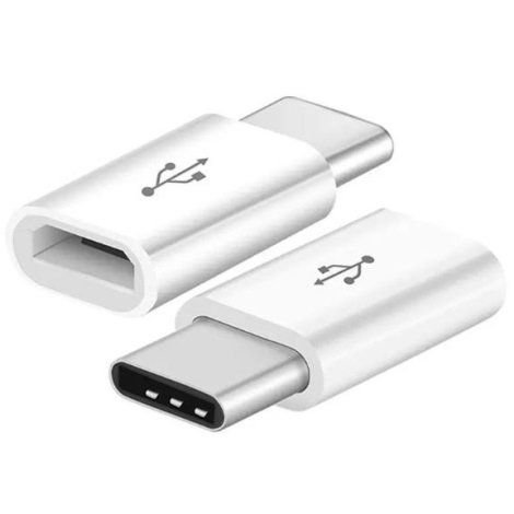 Adaptér Micro USB na USB-C biela