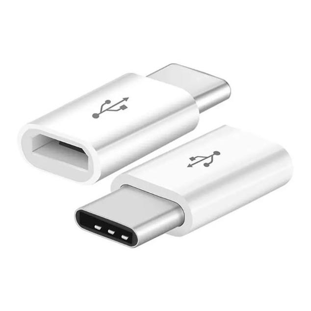 Adaptér Micro USB na USB-C biela