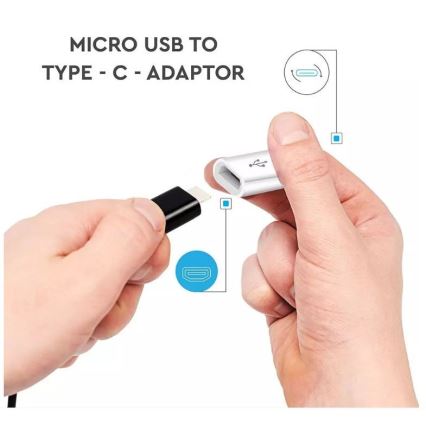 Adaptér Micro USB na USB-C biela