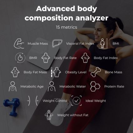 AENO - Inteligentná osobná váha 3xAAA
