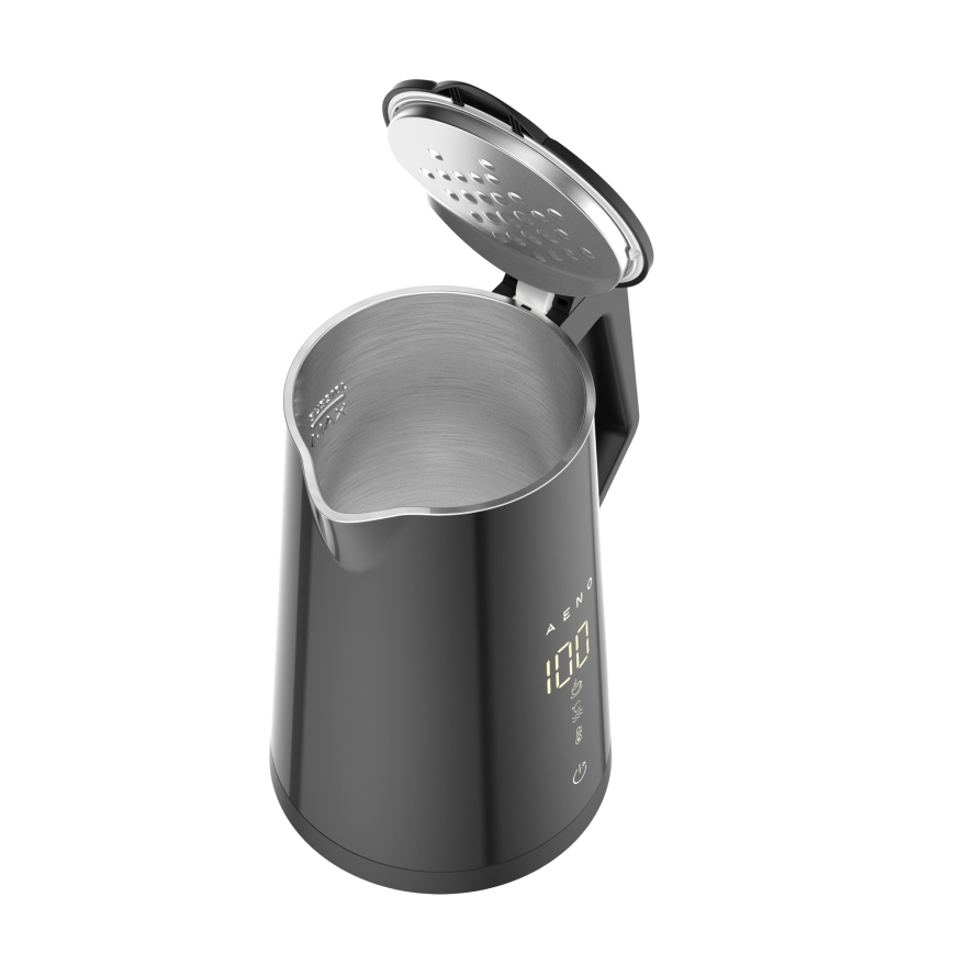 AENO - Inteligentná rýchlovarná kanvica s LED displejom 1,7 l 2200 W/230 V čierna