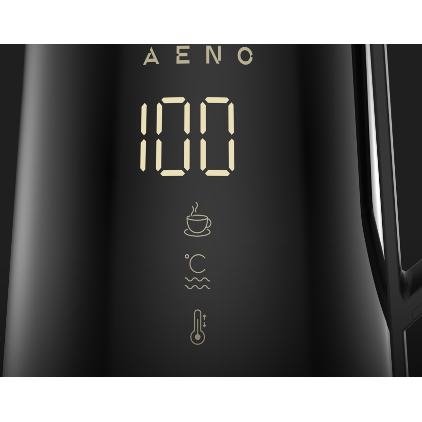 AENO - Inteligentná rýchlovarná kanvica s LED displejom 1,7 l 2200W/230V čierna
