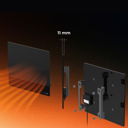 AENO - Inteligentný elektrický infračervený panel 500W časovač/termostat Wi-Fi biela