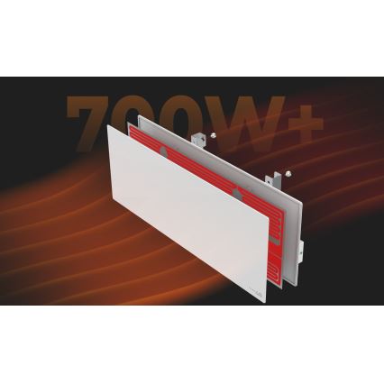 AENO - Inteligentný elektrický infrapanel 700W časovač/termostat IP44 Wi-fi biela