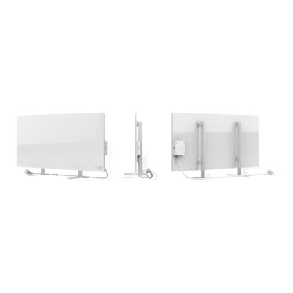 AENO - Inteligentný elektrický infrapanel s LED displejom 700W časovač/termostat IP44 Wi-fi biela