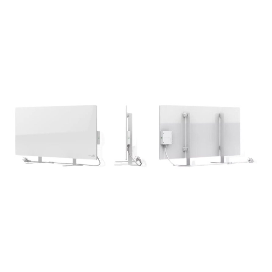 AENO - Inteligentný elektrický infrapanel s LED displejom 700W časovač/termostat IP44 Wi-fi biela