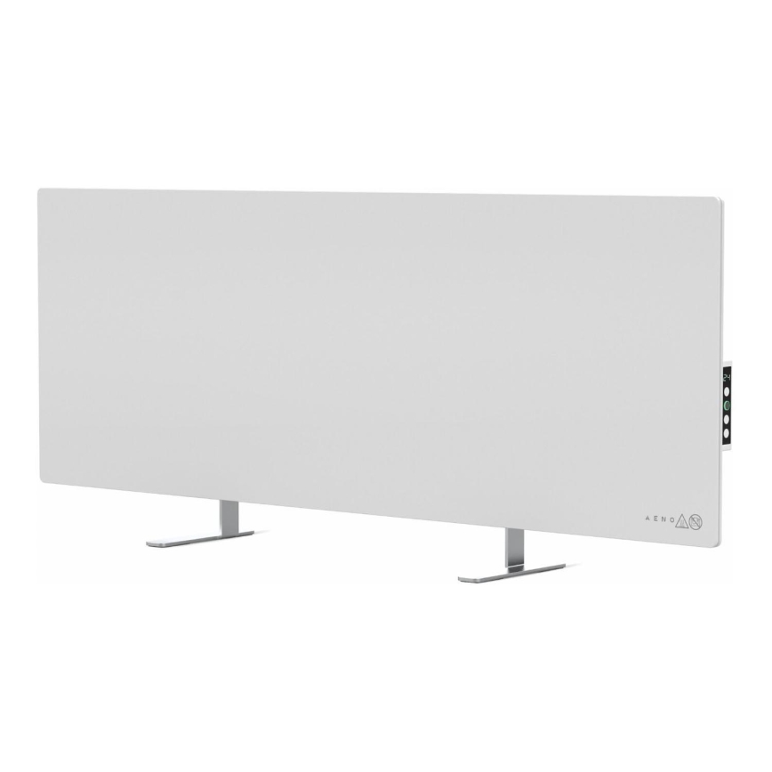 AENO - Inteligentný elektrický infrapanel s LED displejom 700W časovač/termostat IP44 Wi-fi biela