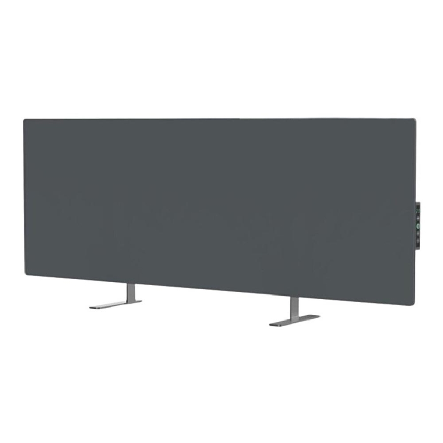 AENO - Inteligentný elektrický infrapanel s LED displejom 700W časovač/termostat IP44 Wi-fi šedá