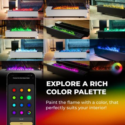 AENO - Inteligentný elektrický priamotop/konvektor 1000/2000W biela